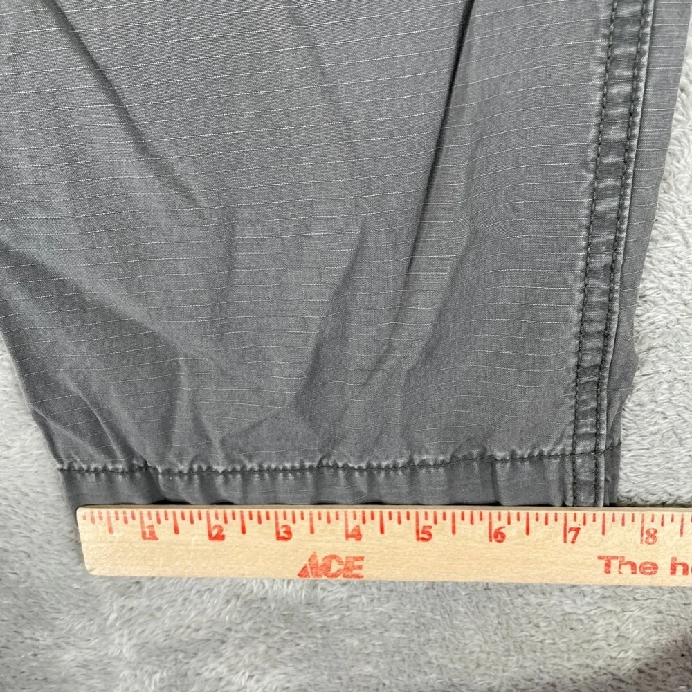 Banana Republic Cargo Pants Mens 33x32 Gray Ripstop‎ Cotton Multi Pocket Utility